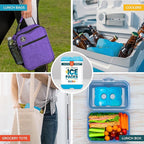 Healthy Packers Ice Packs for Lunch Boxes & Coolers - Freezer Packs - Original Cool Pack | Cooler Accessories for Beach, Camping & Fishing | Slim & Long-Lasting Reusable Ice Pack for Cooler