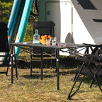 OUTSIDER Folding Camping Table with Aluminum Roll-up Tabletop Portable Lightweight Beach Table with Carry Bag for Outdoor Cooking, Picnic, BBQ, Travel, Backyard Style1