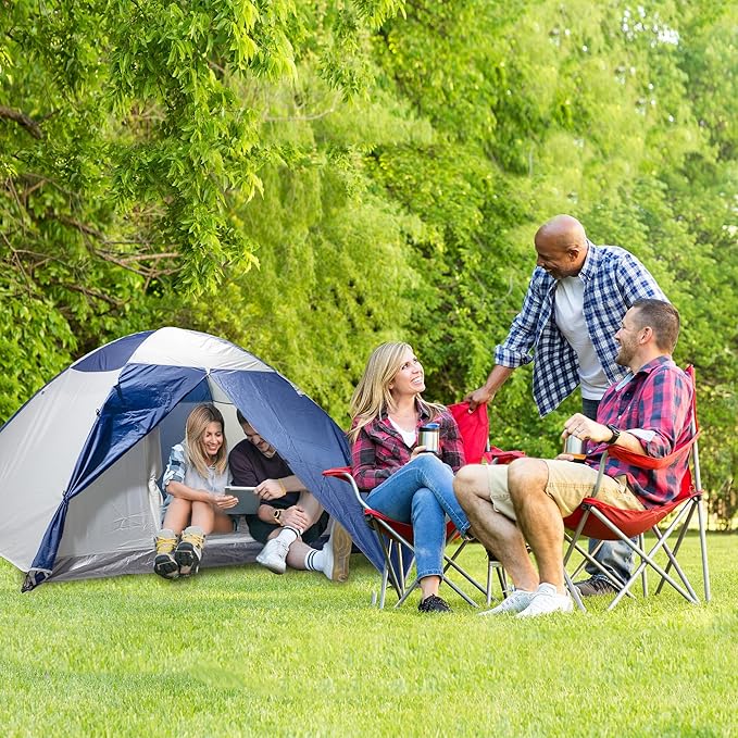 Screened Camping Tent, 4/6 Person Waterproof, Haven Tent, Backpack Double Layer Camping Tents with Canopy, Easy Setup and Portable Shelter for Outdoor, Picnic, Camping, Family Gathering.