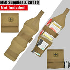 2-in-1 Micro Med Kit Med Pouch Tactical Mini First Aid Pouch Empty Small IFAK Pouch Compact Med Pouch EDC Bag with Tourniquet Holder |MOLLE Belt IFAK Micro Trauma Kit Pouch