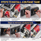 Propane or Butane Stove with Windblocker, Dual Fuel 10,000 BTU Stainess Steel Propane Stove for Camping(TANK not included)