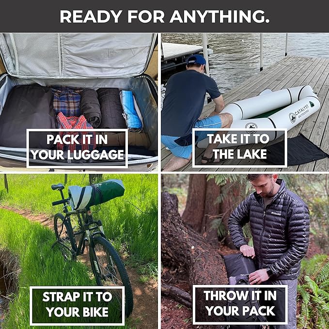 Ultra-Lightweight Inflatable Kayak for Adults & Kids - 1 Person Packraft, Durable TPU, Compact, Rapid Inflate, Ideal for Fishing & Adventure