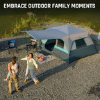 8 Person Instant Cabin Tent, Easy 60 Second Setup Family Tents for Camping, Pop up Camping Tent, Large Waterproof Tents for Outdoor Camping, Spacious Interior, Upgraded Ventilation