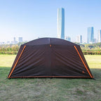 KTT Large Family Cabin Tent 10-12 Person,14.1X10X6.58ft,2 Rooms,3 Storage Pockets,2 Bay-Windows 3 Doors and 3 Windows with Mesh,Straight Wall,Waterproof,Double Layer,Big Tent for Outdoor,Camping