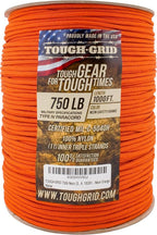TOUGH-GRID Paracord Rope 750 lbs Nylon Parachute Cord, Made in USA Survival Kit, Outdoor Adventures, Camping, Tactical Gear & Emergency Supplies, Military Type IV Mil-Spec