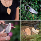 Toferner Celtic Pocket Knife, Hand Forged Fixed Blade Knives, Hardened Blade, Vintage Knife, Art Collection