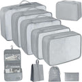 10 Pcs Set Packing Cubes - Travel Packing Organizers, Expandable Suitcase Organizer, Luggage Organizer Bags