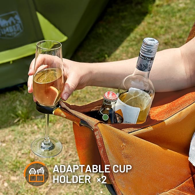 Timber Ridge Double Camping Chair, Heavy Duty Outdoor Folding Camp Couch, Loveseat Camping Chairs Perfect for Campsites, Patio/Lawn, Soccer Games or Other Youth Sports, Supports 600 lbs