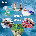 Water Shoes for Men Women, Quick-Dry Barefoot Aquashoes for Beach Swim, Water Sports Like Surf Kayak Yoga, Water Park