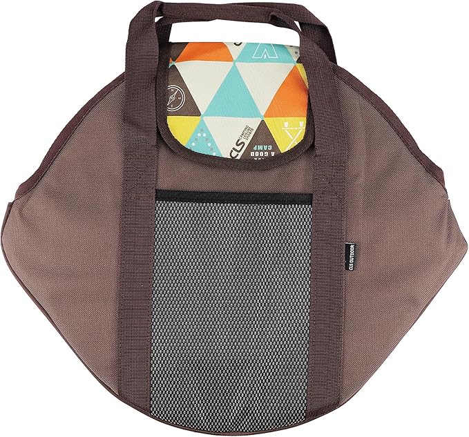 DOERDO DD Grill Pan Storage Bag, Rectangular, Brown, Nylon, 17.1x14.6Inch