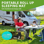 Memory Foam Camping Mattress Pad, Portable Sleeping Pad Roll Up Travel Mattress Waterproof Foldable Floor Cot Mattress Guest Bed for Sleepover