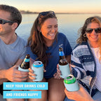 Blank Beer Can Cooler Sleeves (110-Pack) Soft Insulated Beer Can Coolies - HTV Friendly Blank Koolies in Bulk for Beer Cans & Bottles - Coolie Blanks for Vinyl Projects & Wedding Favors (Light Blue)