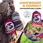 Foxelli Camping Hammock - Lightweight Portable Hammock, Easy Setup with Tree-Friendly Ropes & Steel Carabiners, Heavy Duty Parachute Nylon for Indoors and Outdoors