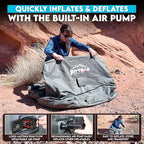 Pittman - Inflatable Chair for Camping with Built in Pump - Portable Inflatable Couch for Adults Holds 350lb's - Blow Up Chair for Movie Nights, Outdoor Blow up Furniture or Air Sofa for Camping