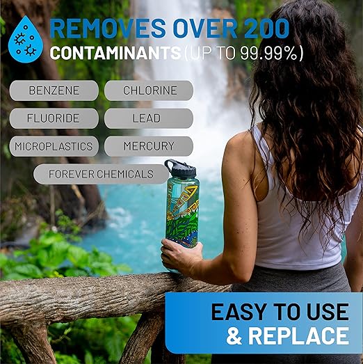 Epic Water Filters Nalgene OG Water Bottle with Filter, USA Made, BPA Free, Removes 99.99% Tap Water Contaminants, Forever Chemicals