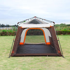 KTT Instant Tent 6 Person(B),Large Family Cabin Tents,Automatic Tent Build Quickly in 60S,2 Rooms,2 Top Windows,3 Doors and 3 Windows with Mesh,Waterproof,Big Tents for Outdoor,Picnic,Camping.
