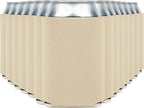 Blank Beer Can Cooler Sleeves (110-Pack) Soft Insulated Beer Can Coolies - HTV Friendly Blank Koolies in Bulk for Beer Cans & Bottles - Coolie Blanks for Vinyl Projects & Wedding Favors (Sand)