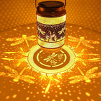 Dragonfly Solar Lanterns Outdoor Waterproof Garden Decor, Birthday Mothers Day Gifts for Women Mom Grandma, Metal Hanging Solar Lights for Outside Yard Patio Pathway Backyard Porch