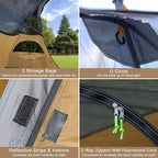 1 Person Backpacking Tent Waterproof Windproof Single Person Tent Lighweight Compact One Person Tent for Camping, Hiking