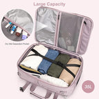PIJUSHI Travel Backpack for Women Carry on Luggage Backpack Convertible Large Laptop Duffel Bag for Airplanes(PE049 Ashen Purple)