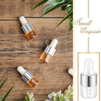 100 Pcs Mini Glass Oil Dropper Bottle Bulk, Clear Essential Small Empty Bottles Sample Containers Perfume Liquid Vials with Cap for Traveling (1 ml,Silver)