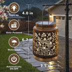 Mushroom & Frog Solar Lantern for Garden Outdoor Decor – Hanging Metal Light Decoration for Patio, Yard, Lawn, Pathway, Backyard – Birthday Gift for Mom, Women, Grandma