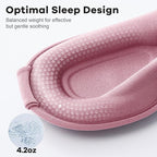 Weighted Eye Mask for Sleeping 2 Pack: Gentle Pressure Blackout Sleep Mask with 3D Contoured Cups, Zero Eye Pressure Sleep Mask for Lash Extensions, Memory Foam Travel Mask, Black Pink