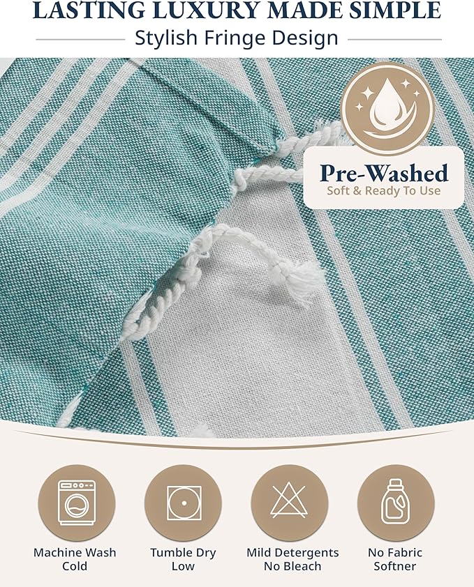 LANE LINEN Beach Towel - Beach Towels Oversized, Pre-Washed Large Beach Towels, Sandless Beach Towel, Quick Dry Travel Towel, Large Pool Towels, 39"x71" - Hunter Green