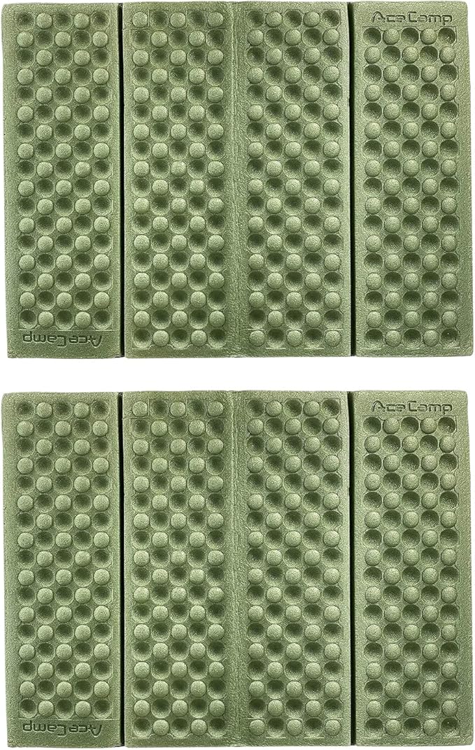 AceCamp 3940 Portable Lightweight Mini Waterproof Folding Mat, Foam Sitting Pad for Outdoor Activities, Foldable Kneeling and Seat Cushion for Comfort, Red