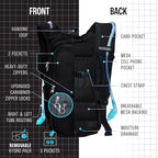 Sojourner Hydration Pack, Hydration Backpack - Water Backpack with 2l Hydration Bladder, Festival Essential - Rave Hydration Pack Hydropack Hydro for Hiking, Running, Biking, Festival Gear