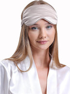 Silk Eye Mask - 100% Pure Mulberry 22 Momme Silk Sleep Mask (Silver Gray)