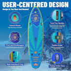Journey 11'6" / 11'×34" / 11'×35" Extra Wide Paddle Board, One-Stop Premium SUP Board Accessories, Tailored Fins, Stable Inflatable Stand Up Paddle Boards for Youth/Adults of All Skill Levels