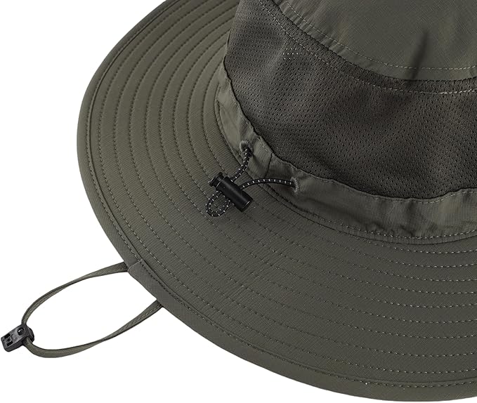Connectyle Men's Sun Hat UPF 50+ Wide Brim Bucket Hats for Fishing Hiking Gardening Adjustable Boonie Hat Outdoor Safari Hats