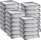Macarrie 100 Pack Emergency Thermal Blankets Silver Foil Survival Blanket Kit for Outdoors, Camping, Hiking, Homeless, First Aid