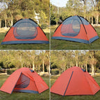 3-4 Season 2 3 Person Lightweight Backpacking Tent Windproof Camping Tent Awning Family Tent Two Doors Double Layer with Aluminum rods for Outdoor Camping Family Beach Hunting Hiking Travel