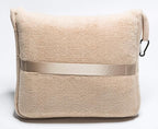 BlueHills Premium Soft Plush Travel Blanket Value Pack Set of 2 - Airplane Travel Essential Flight Blanket Throw in a case Compact Car Plane Travel Gift – Beige and Royal Blue.