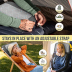 TREKOLOGY Premium Inflatable Camping Pillow with Removable Foam-Padded Case – Noise-Reducing, Ergonomic Design for Outdoor, Backpacking, and Air Travel ALUFT Pro
