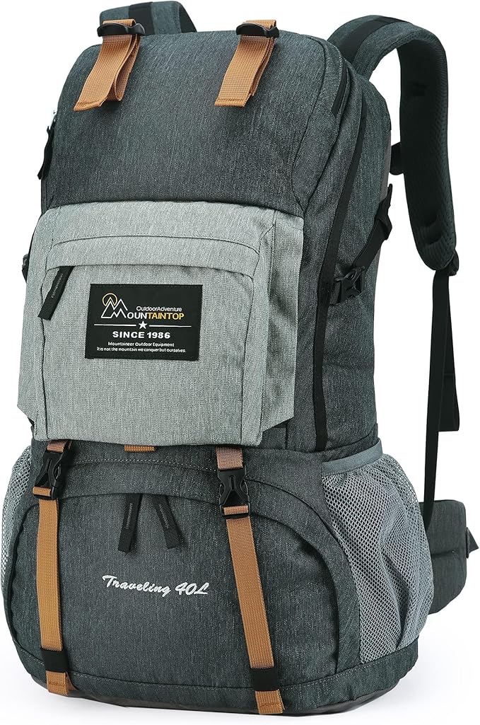 MOUNTAINTOP 40L Hiking Backpack Lightweight Travel Backpack for Men&Women Outdoor Camping Backpacking