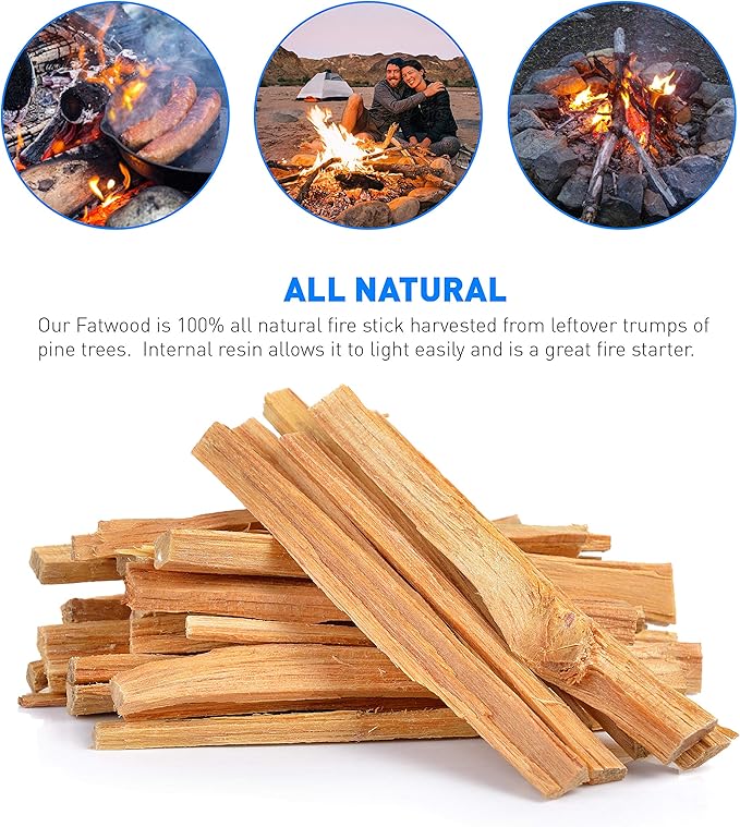 Eco-Stix Fatwood Fire Starter Kindling Firewood Sticks Bulk Packaged Firestarters 100% All Natural Resin Ocote 50LB