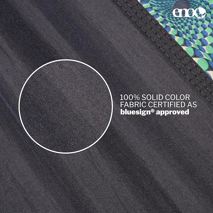 ENO DoubleNest Hammock - Lightweight, Portable, 1 to 2 Person Hammock - for Camping, Hiking, Backpacking, Travel, a Festival, or The Beach - Optical Illusion/Charcoal