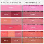 Saie Dew Liquid Blush for Cheeks - Hydrating Cream Blush Stick with a Blendable + Buildable Formula - Skincare Infused Dewy Cheek Tint for a Natural Flush - Glowy Makeup Essential - Flirty (.40 oz)