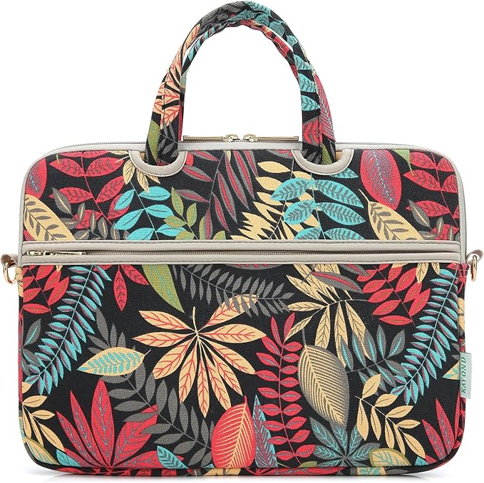 kayond Forest series Black Patten water-resistant Laptop Shoulder Messenger Bag Case Sleeve for 15 Inch 15.6 Inch Laptop