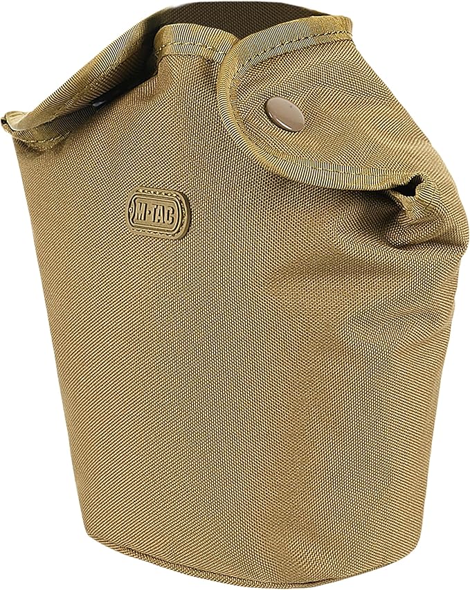 M-Tac MOLLE Canteen Pouch – Tactical Water Bottle Carrier, 600D PVC‑Coated Polyester, Fits 40 oz Canteens, MOLLE Backpack/Vest Attachment (Coyote)