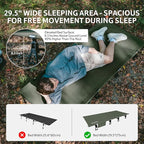 Naturehike Extra Wide GreenWild Camping Cot, Folding Lightweight Camp Cot Bed, Portable Sleeping Bed for Backpacking Travel Beach Home