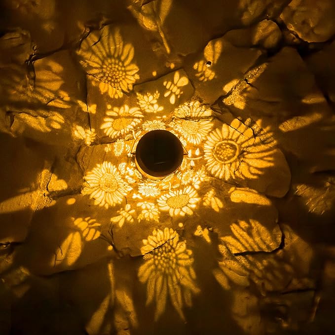 Birthday Gifts for Women Mom Grandma, Sunflower Solar Lanterns Outdoor Waterproof, Hanging Solar Lights for Yard, Patio, Porch, Garden Decor