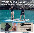 UPWELL 10'6"/11'/11'6" Inflatable Paddle Board, Stand Up Paddlboard for Youth & Adults, Stable Design, Premium SUP Accessories, Backpack, Leash, Hand Pump, Fins