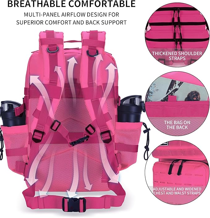 Military Tactical Backpack 45L/25L 3 Day Assault Pack Molle Daypack Hiking Backpack for Men and Women