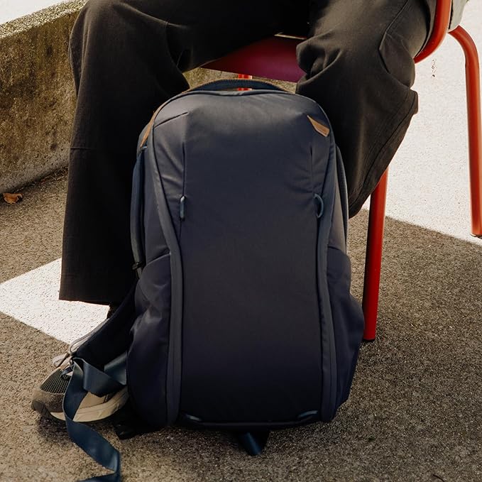 Peak Design Everyday Backpack Zip 20L, Midnight, 270-Degree Zip, Dual Side Pockets, FlexFold Dividers, Fits 15" Laptop, For Camera Carry, Daily Commutes or Travel, Versatile Backpack for Men and Women