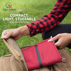 Stuffable Camping Pillow Sack (Large, Red) - 12 x 17 - Camping Essentials for Hiking, Backpacking and Travel Essentials - Sold Empty Bring Your Own Stuffing