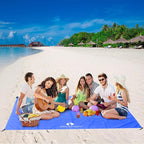 Red Suricata Sand Free Beach Mat – Large Sandproof Beach Blanket, Sandless, Waterproof – Fits and Matches Beach Canopy - Oversized Sand Proof Beach Mats for Outdoor, Picnic, Camping (Large, Blue)